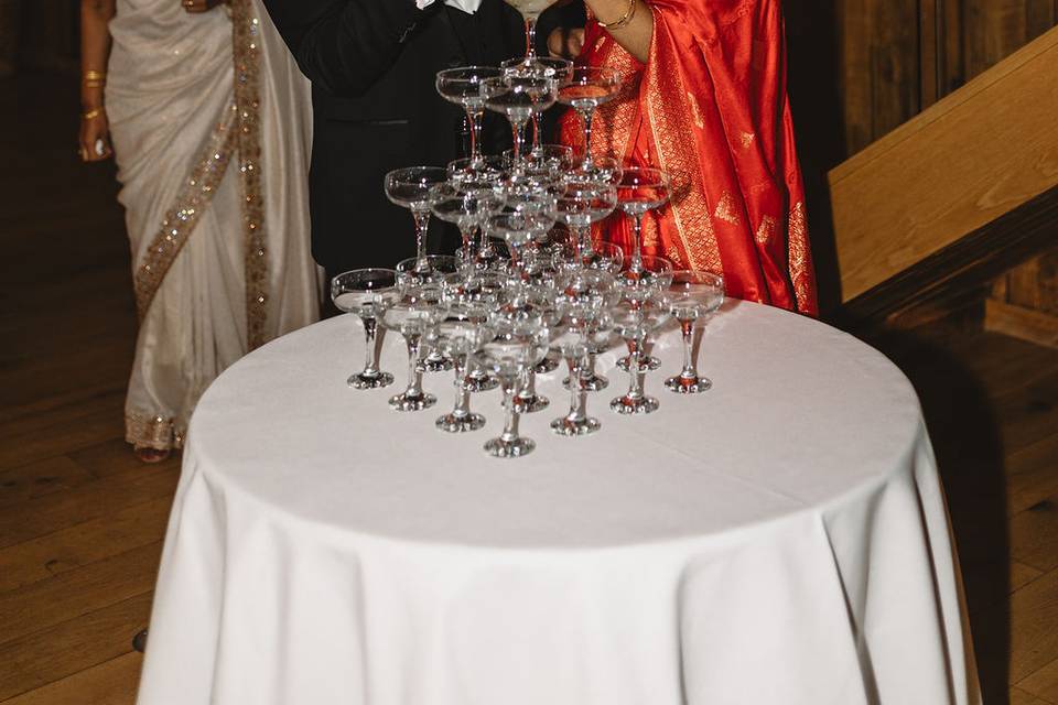 Champagne tower