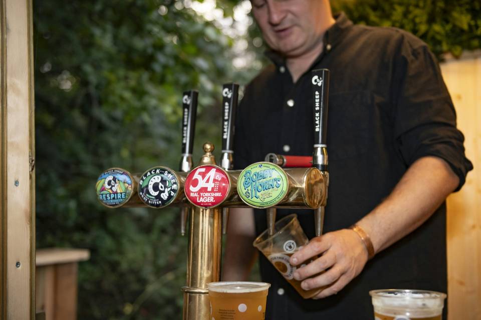 Lager on tap