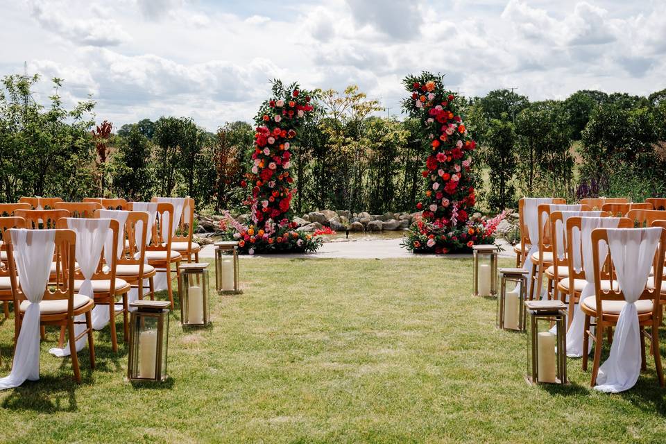 Outdoor ceremony space