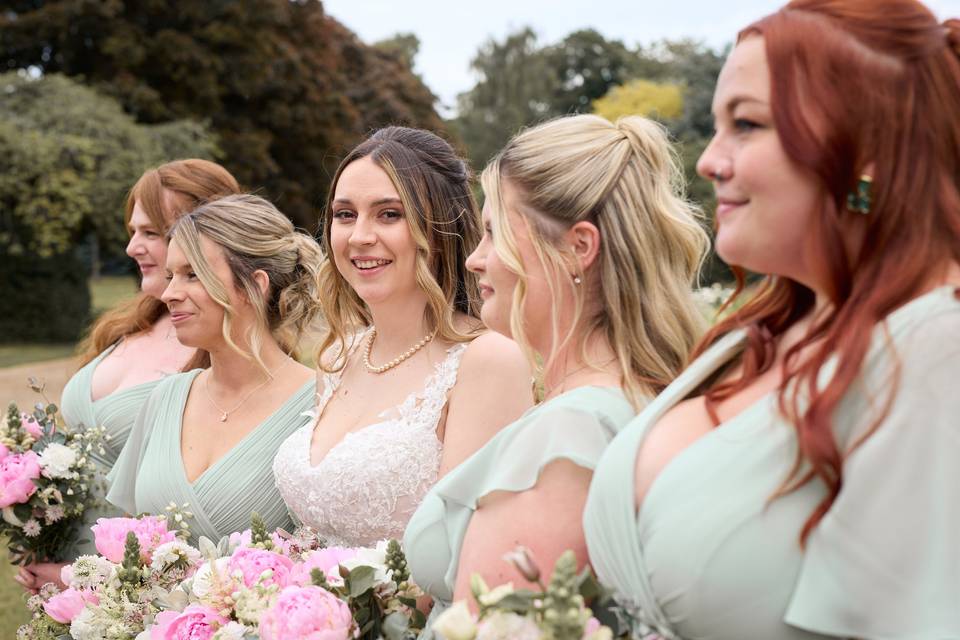 Bride and bridal party