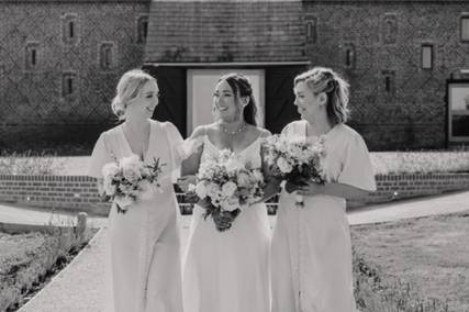 Bride and bridesmaids