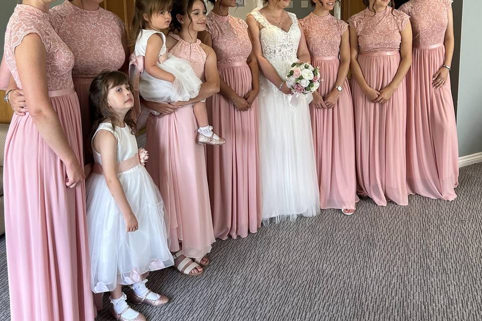 Lots of bridesmaids