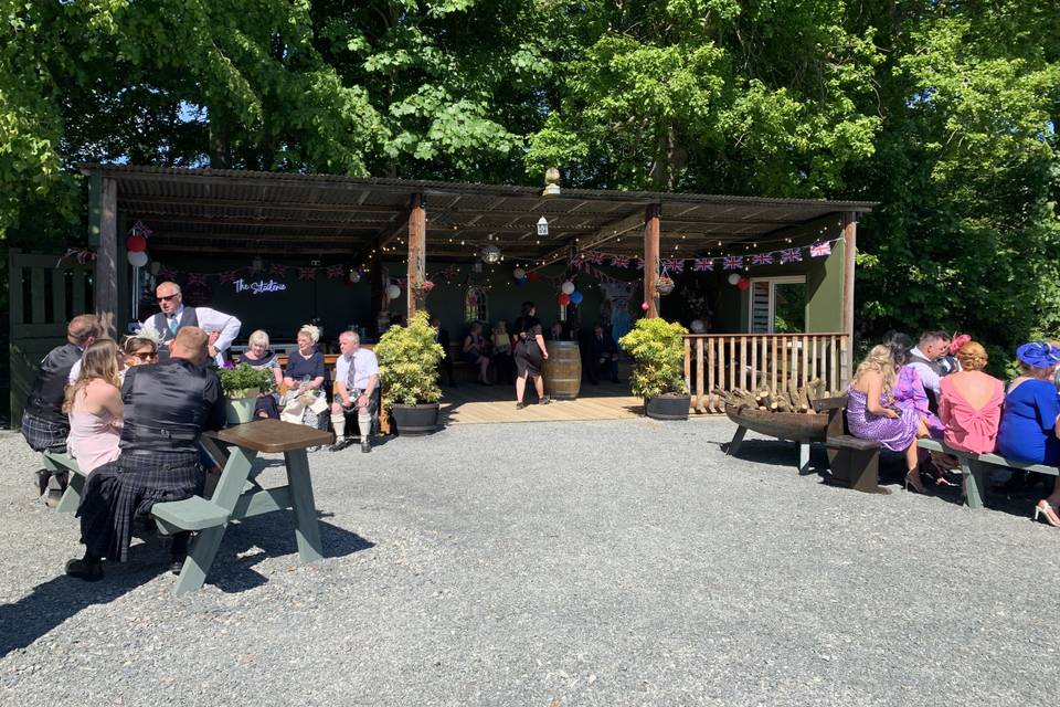 Patio area outside Sitooterie