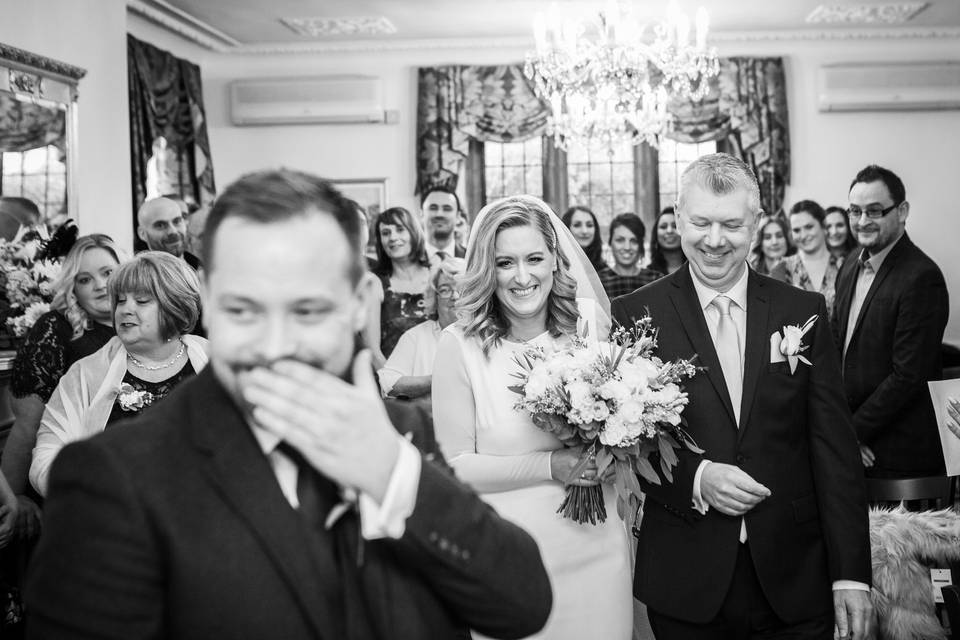 Seated on a bench - Philip Bedford Wedding Photography