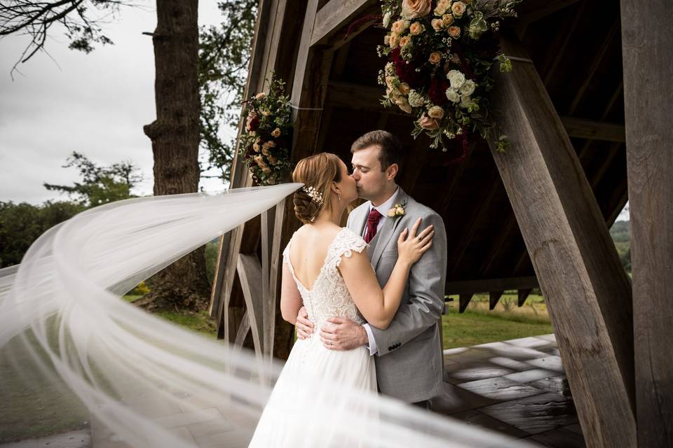 Couple in the rain