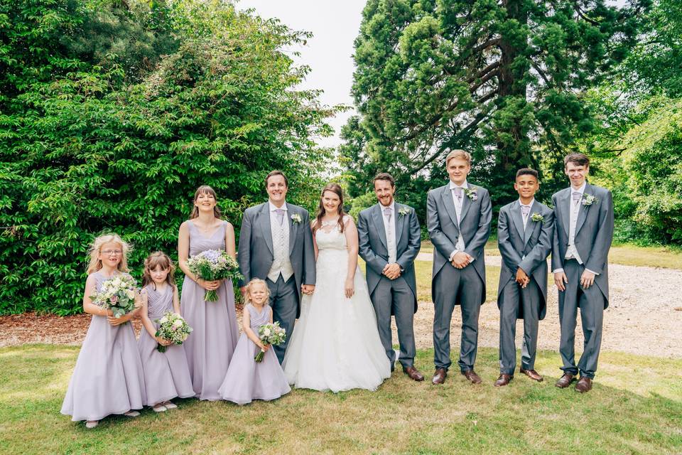 Wedding party portrait