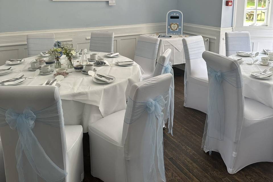 Terrace wedding breakfast