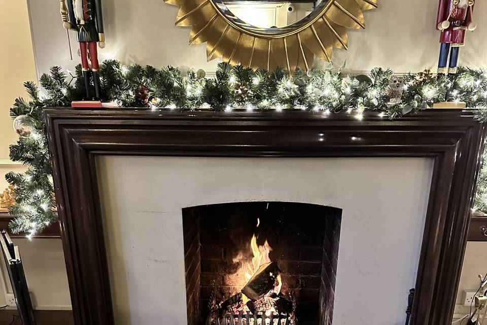 Christmas by the fire