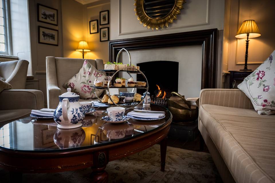 Afternoon tea by the fire