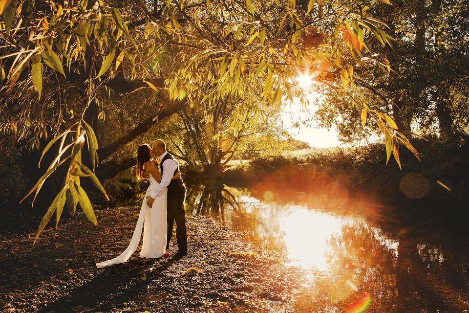 Golden hour by the river