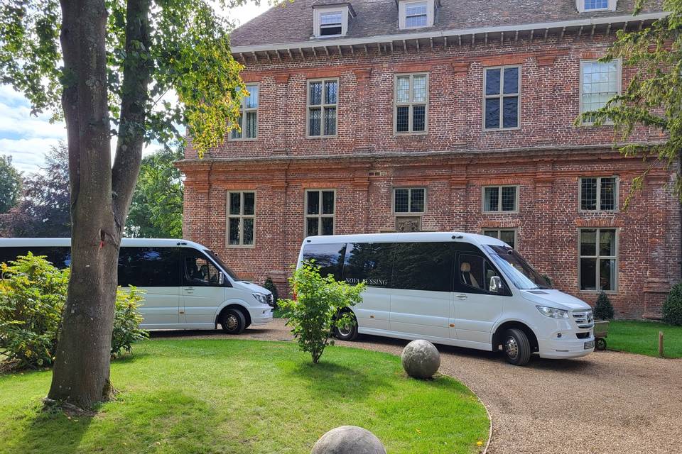 Luxury minibus wedding hire