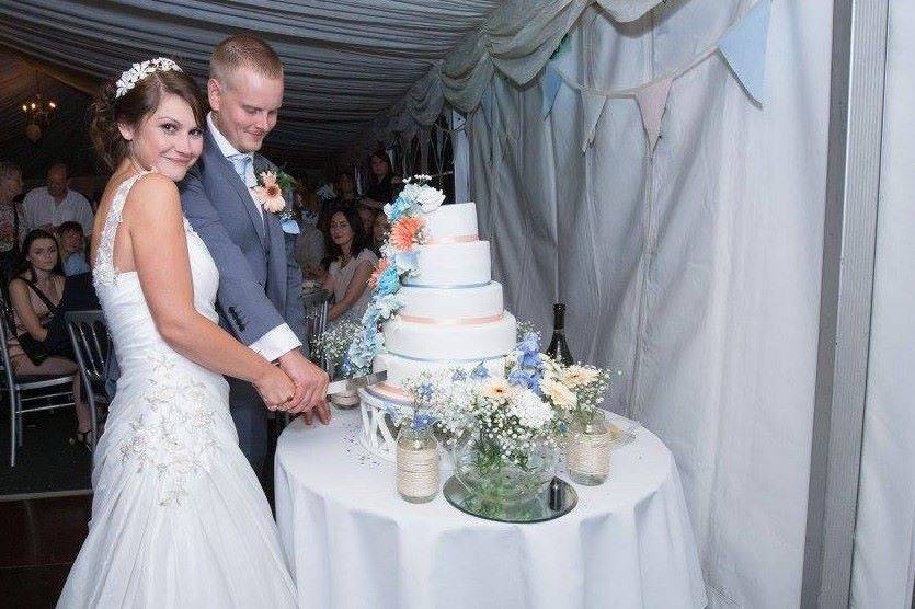 Cutting the cake