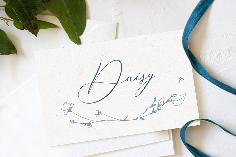 Blue vintage invitation