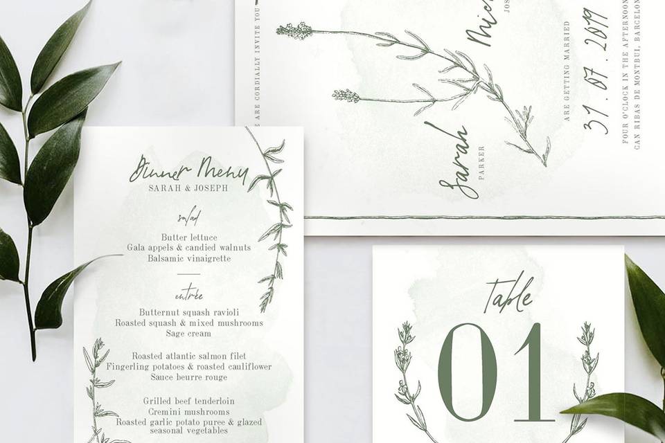 Green floral theme wedding