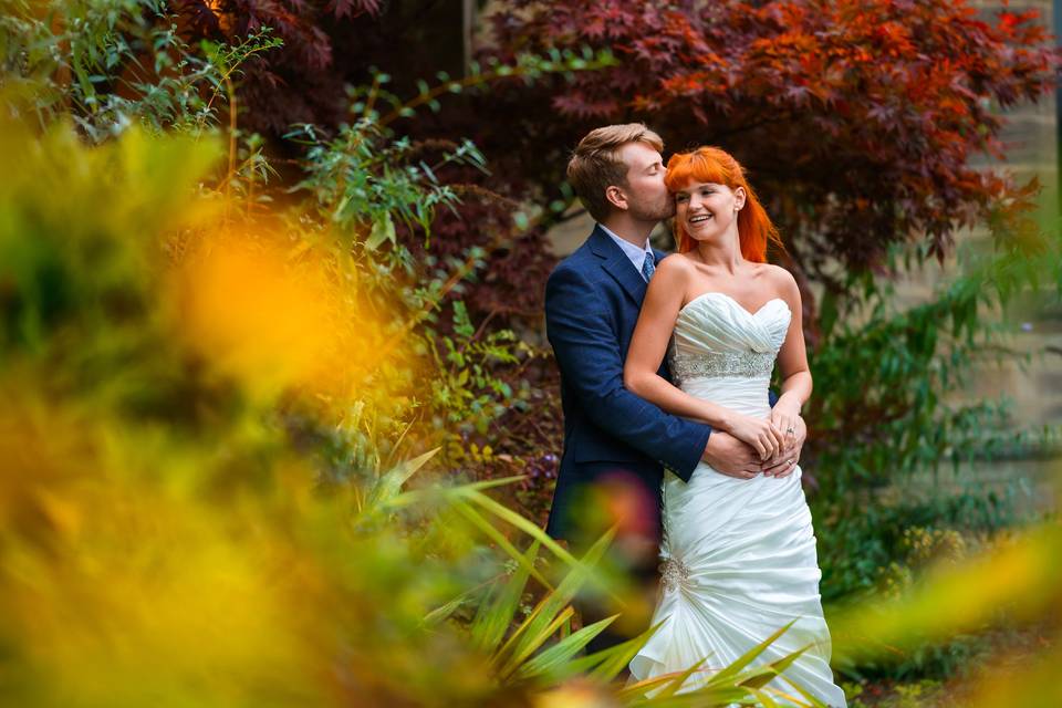 Bride and groom flowers