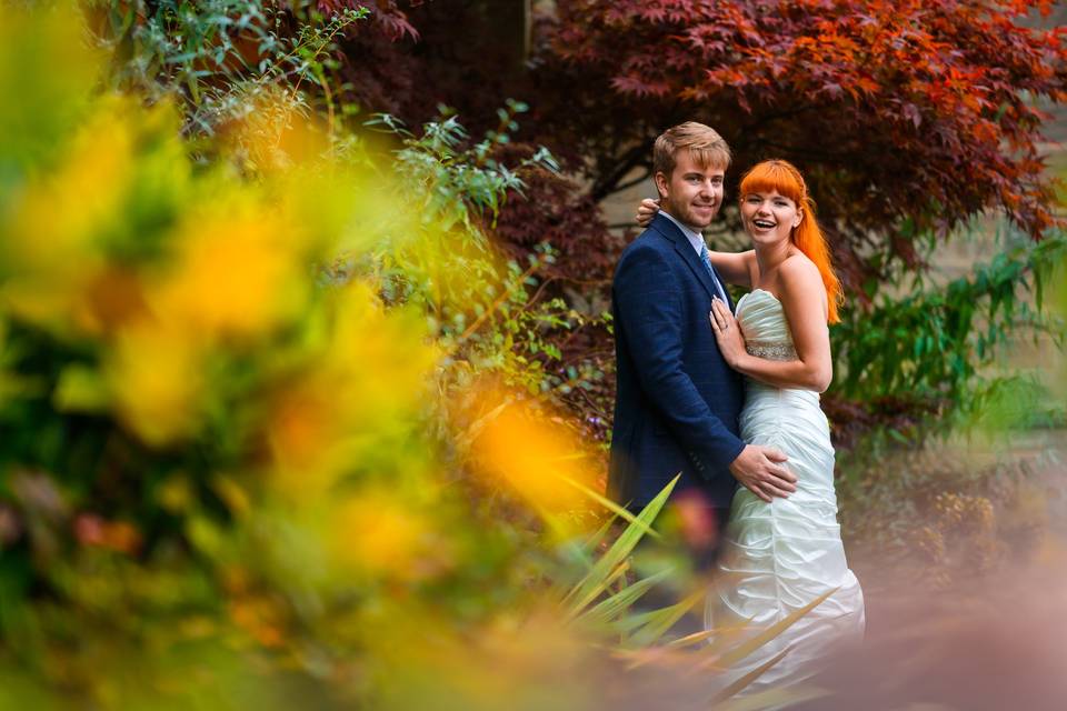 Bride & groom flowers