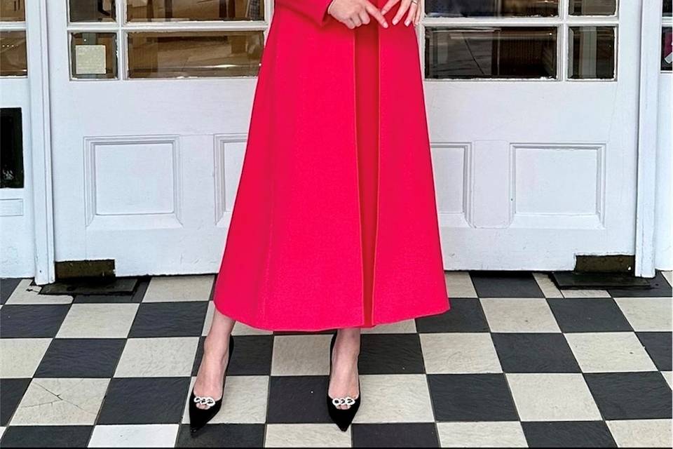 Bespoke pink dress coat