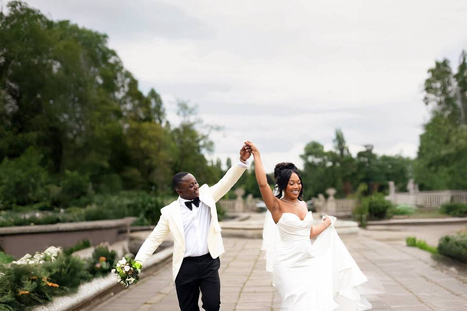 The Happy Bride and Groom