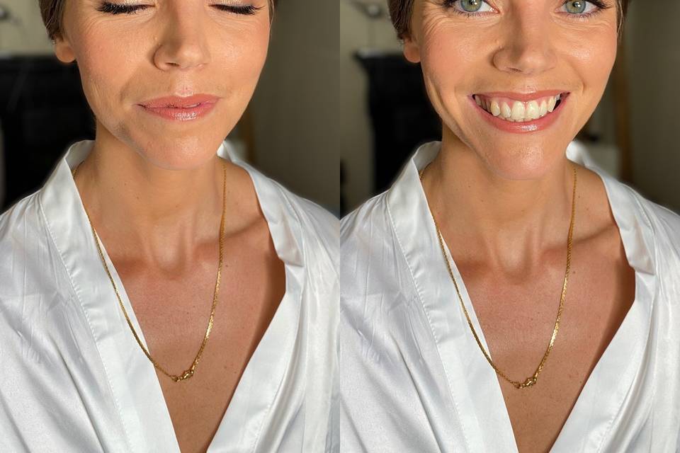 Golden makeup