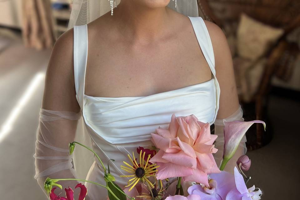 Bride hair and makeup