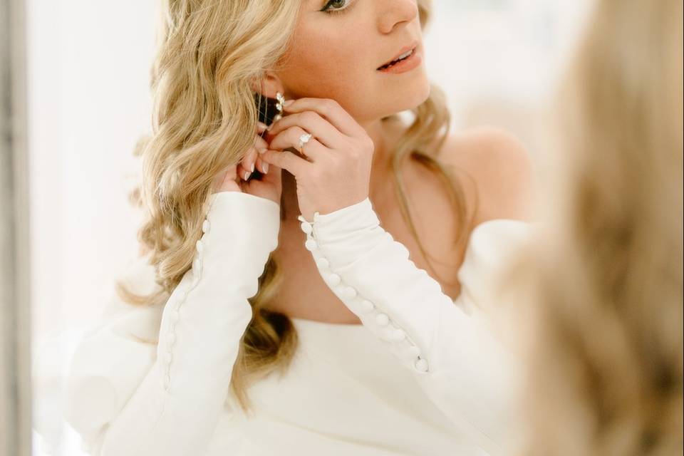 Bride hair and makeup