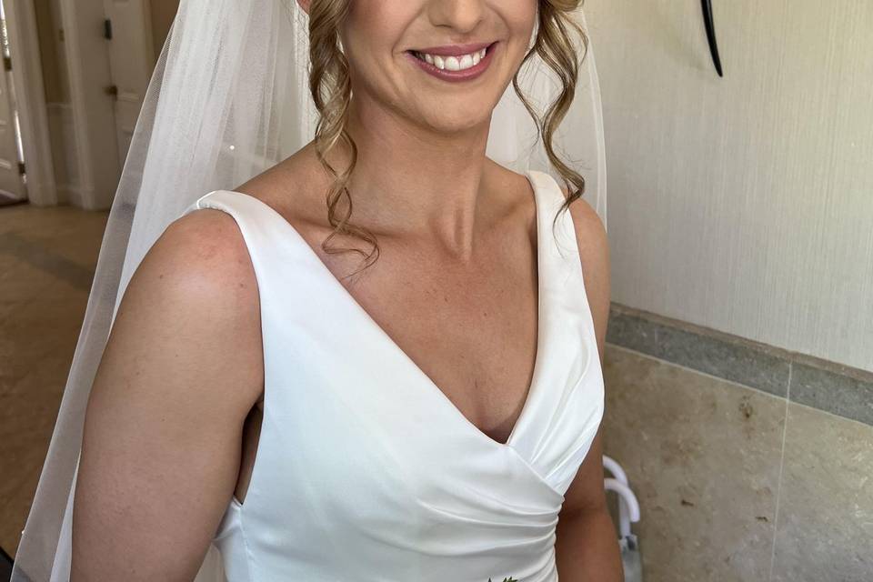 Bride hair and makeup