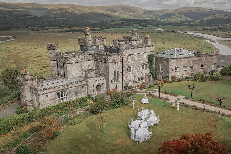 Outdoor wedding reception