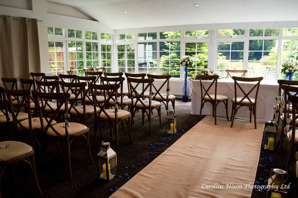 Ceremony room setup