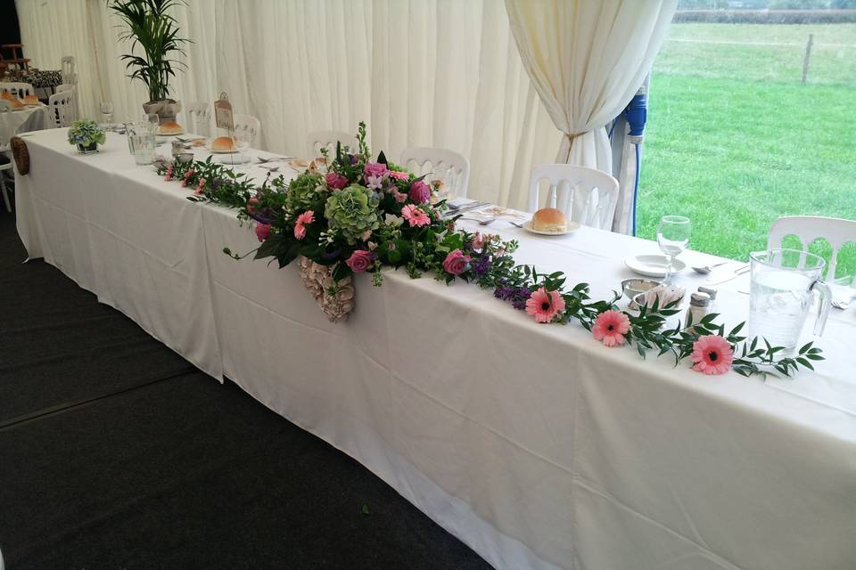 Top Table display