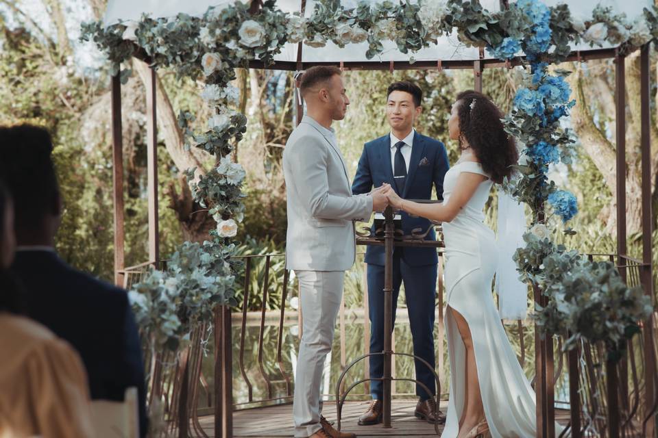 Bride and groom married