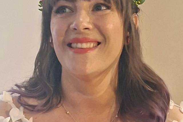 Coral Lip Bridal Makeup