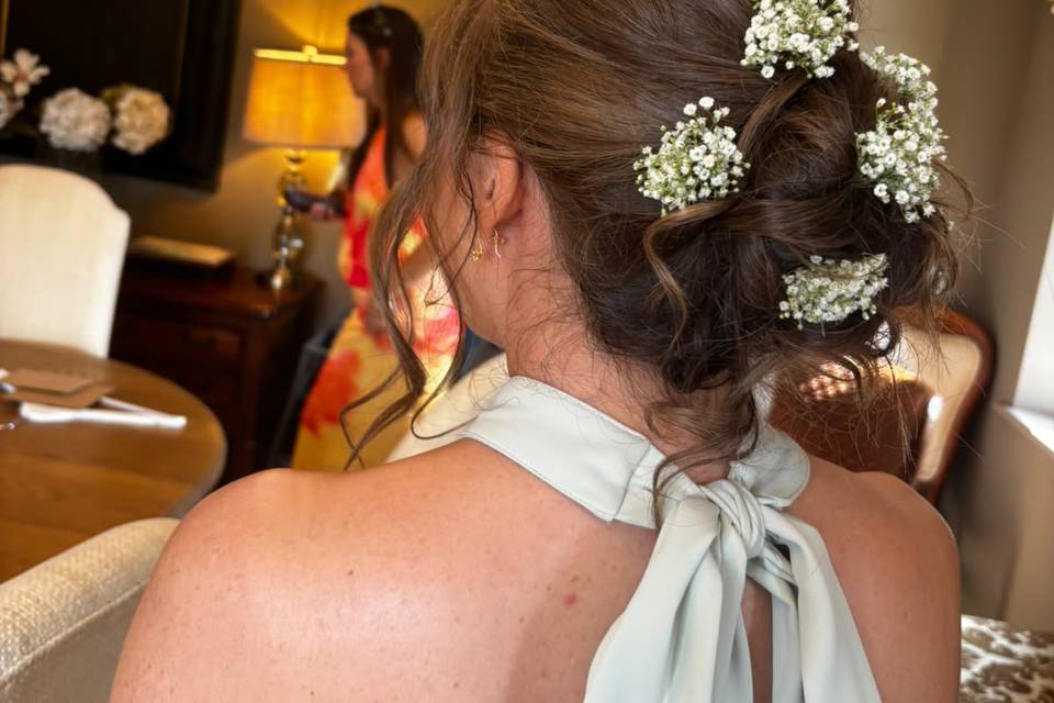 Romantic Soft Bun Bridesmaid