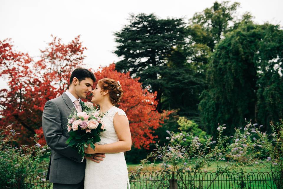 Autumnal backdrop - Coales Capture Wedding Photography