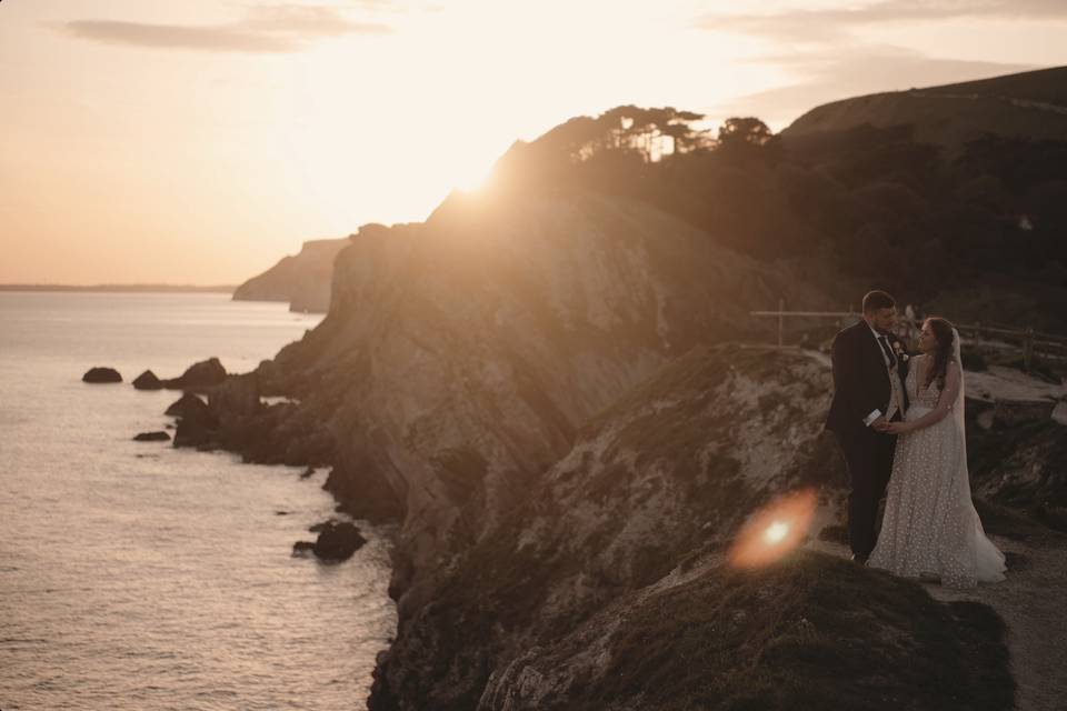 Lulworth cove wedding