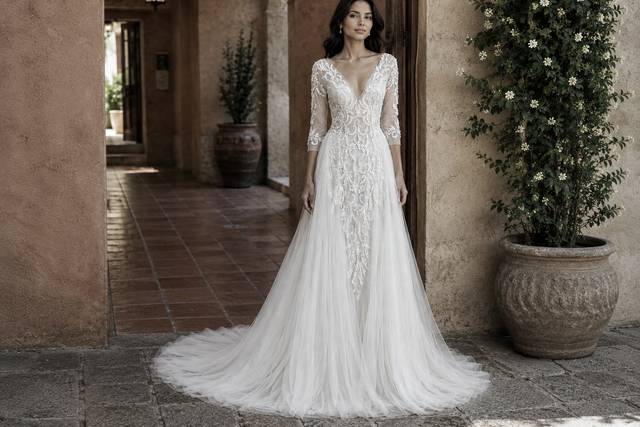 Detachable Overskirt Bridal Go