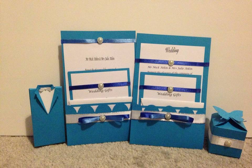 Blue stationery