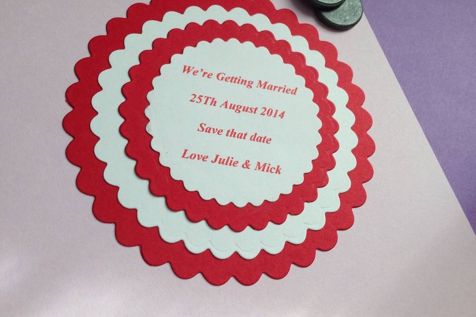 Save date magnet/card