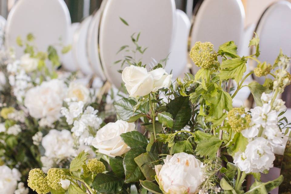 Flowers and chairs ceremony