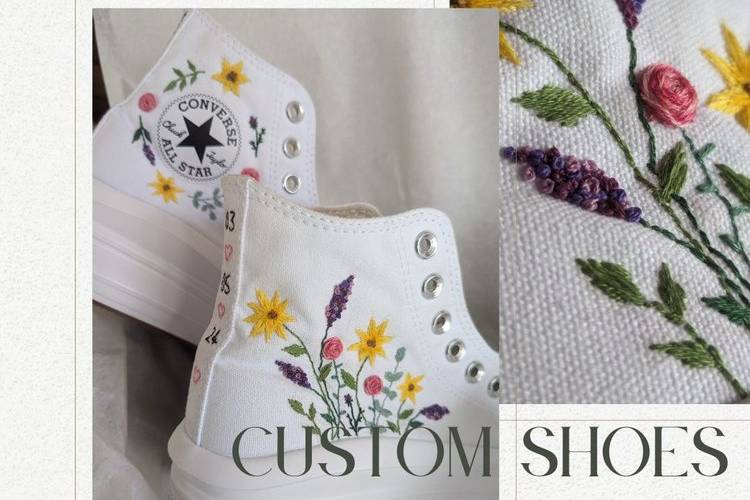 Custom converse trainers