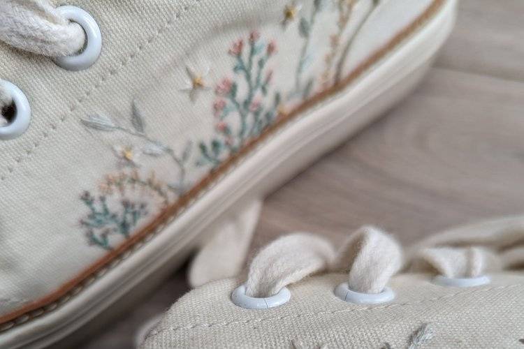 Custom shoe embroidery