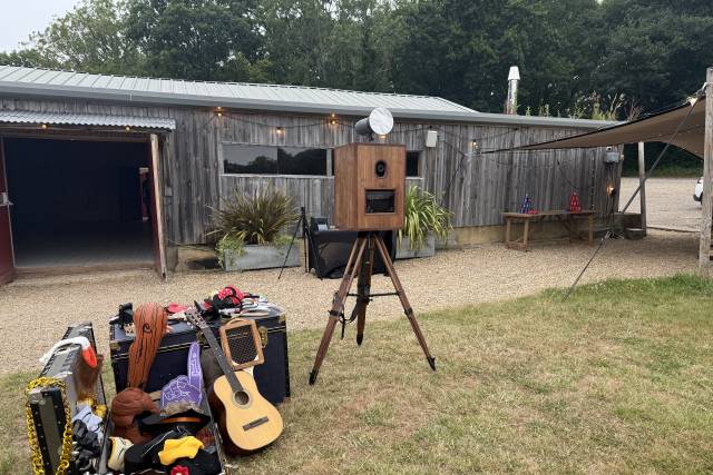 Booth set up outside