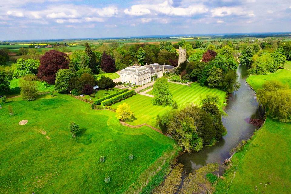 The estate from the air