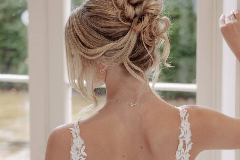 Twisted bridal updo