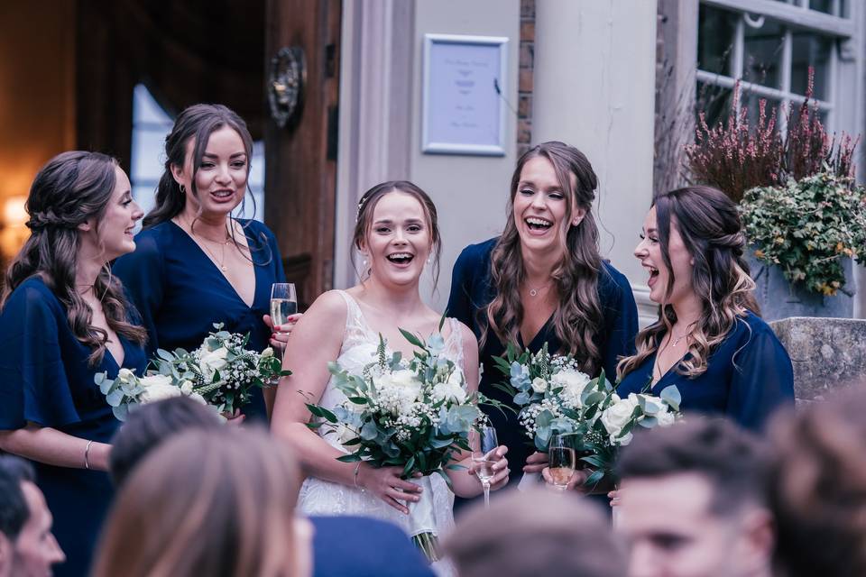 Bridesmaids at Hampton Court