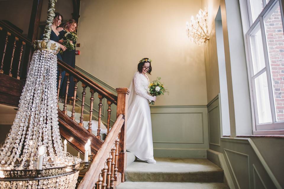 The walk to the ceremony