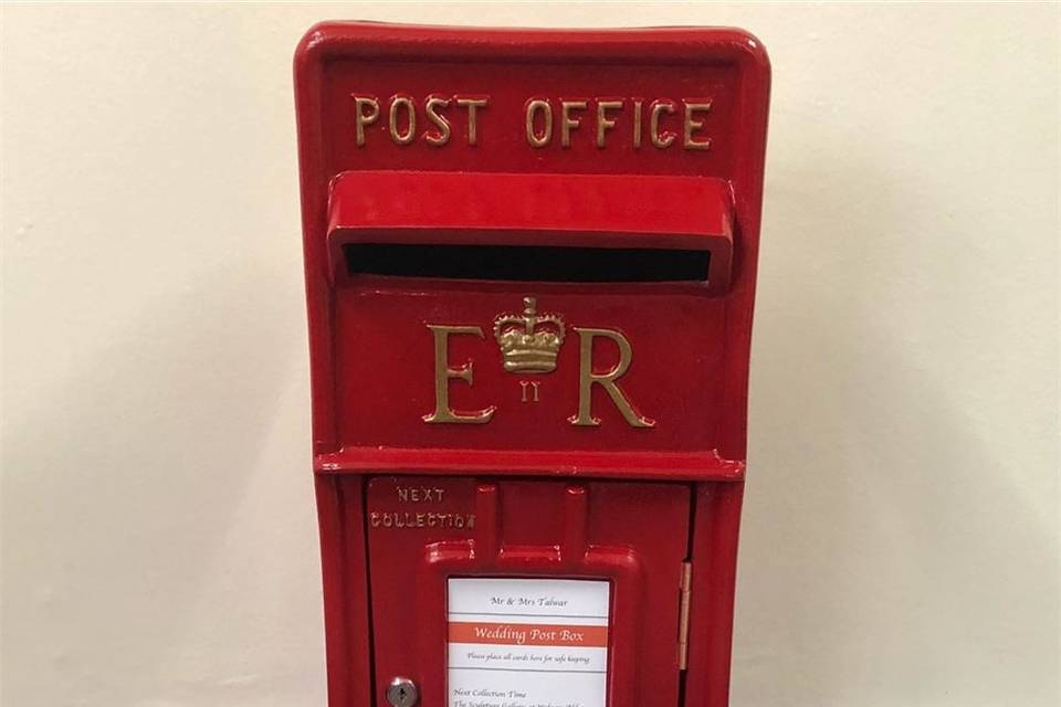 Red Wedding Post Box