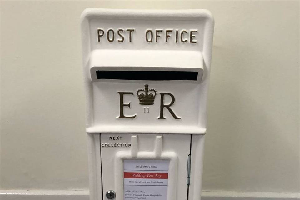 White Wedding Post Box