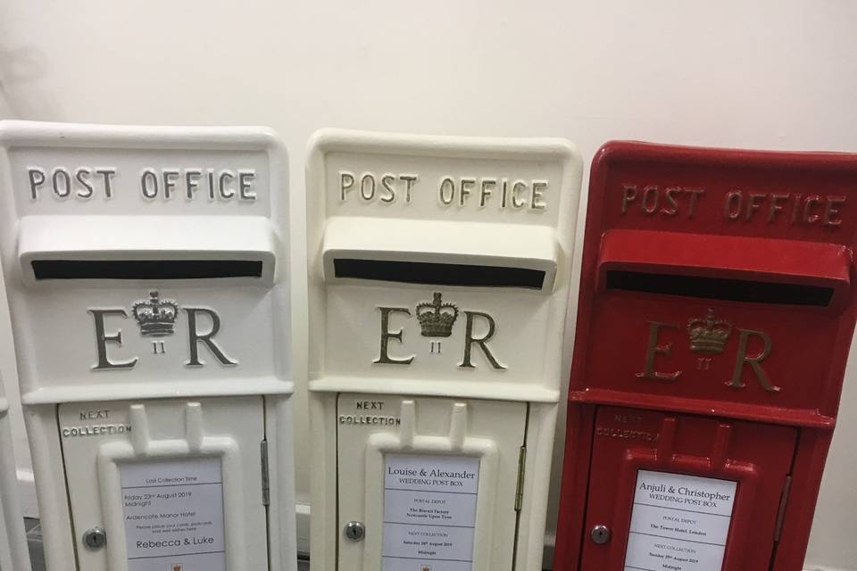Devon white, Red Or cream + Wedding Post Box Royal Mail HIRE Only Cornwall 