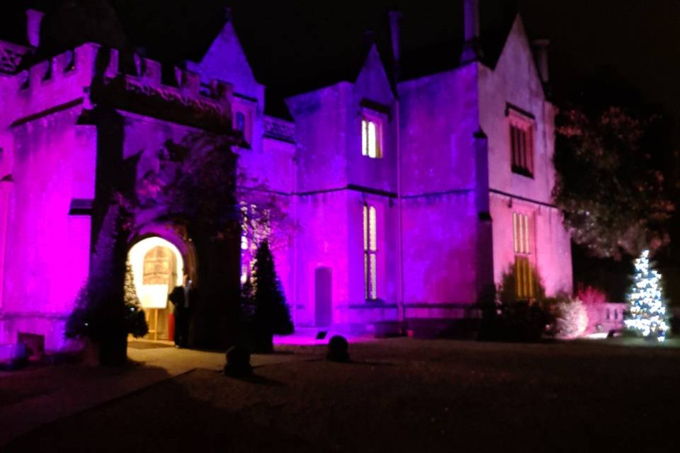 Dillington House at night