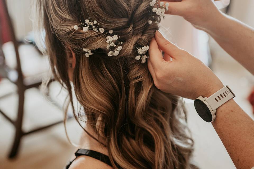 Bridal Hair with Flowers